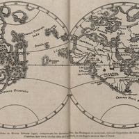 Mappemonde du Globe de Martin Behaim (1492), comprenant les dernières découvertes des portuguais et…