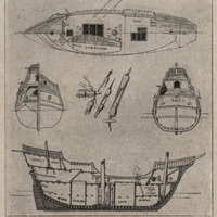 Plan et section de la « Santa Maria »