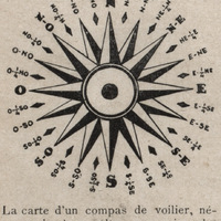 La carte d'un compas de voilier, nécessaire à consulter pour suivre les routes de C. Colomb