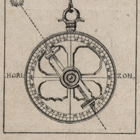 Astrolabe nautique marquant la distance zénithale du soleil à 35°