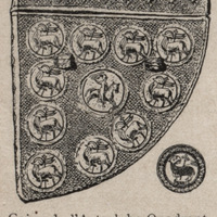 Gaine de l'Astrolabe Quadrant décoré de l'aignel de Philippe IV