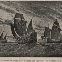 Les caravelles en haute mer