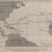 Carte générale Aller et retour de la première Expédition. On voit également les lignes de…