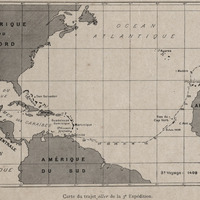 Carte du trajet aller de la 3e Expédition