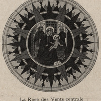 La Rose des Vents centrale de la carte de la Cosa