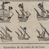 Caravelles de la carte de la Cosa