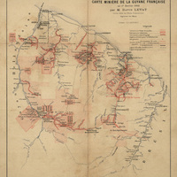 Carte minière de la Guyane française au 1er janvier 1902 par David Levat