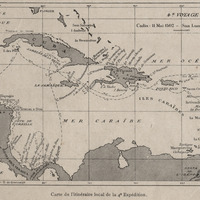 Carte de l'itinéraire local de la 4e Expédition
