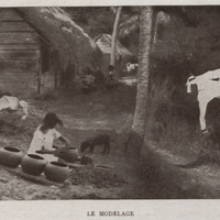 Fabrication des poteries locales . Le modelage