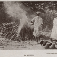 Fabrication des poteries locales La cuisson