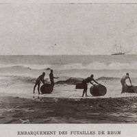 Embarquement des futailles de rhum