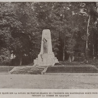 Monument élevé sur la Savane de Fort-de-France en l'honneur des martiniquais morts pour la France…