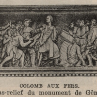 Colomb aux fers. ( Bas-relief du monument de Gênes )