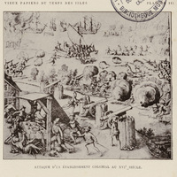 Attaque d'un établissement colonial au XVIe siècle