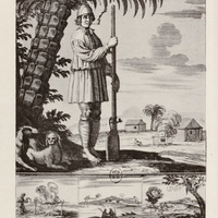 Boucaniers et scènes de la vie des boucaniers, d'après une gravure anonyme (  Bibliothèque…