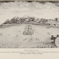 Vue du Port-de-Paix, l'un des plus anciens établissements français à Saint-Domingue, d'après une…