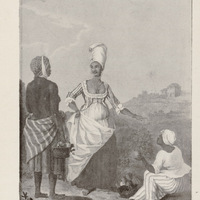 Négresses et mulatresse, d'après une gravure en couleur de A. Brunias. (  Bibliothèque Nationale,…