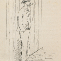 Portrait actuel de Dreyfus, ou plus exactement copie d'un croquis de surveillant représentant…