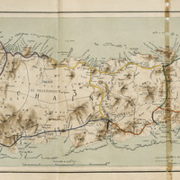 Carte de la Nouvelle-Calédonie : Réseau des routes à établir pendant les années 1883-1888