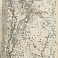 Carte pour suivre le voyage de M.A. Thouar à la recherche des restes du Docteur Crevaux