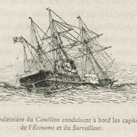 La baleinière du Caméléon conduisant à bord les capitaines des avisos