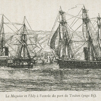 Le Mogador et l'Isly à l'entrée du port de Toulon