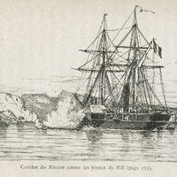 Le combat du Newton contre les pirates du Riff