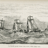 La flotille grand largue sous toutes voiles