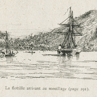 La flotille arrivant à Cayenne