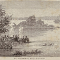 Saint-Laurent du Maroni. Pirogue d'indiens Galibis