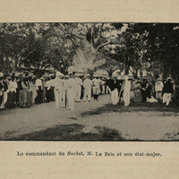 Le commandant du Suchet, M. Le Bris et son état major