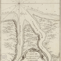 Carte de l'entrée de la rivière de Copename