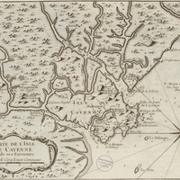 Carte de l'Ifle de Cayenne & de fes environs