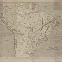 Carte du Brésil pour le voyage de Mr et Mme Agassiz