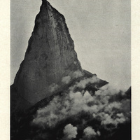 The tower of Pelée looking west-southwest, view impressively showing the cork-like extrusion from…