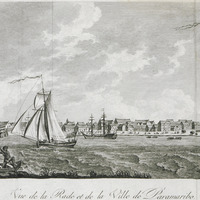 Vue de la Rade de la Ville de Paramaribo [planche 18]