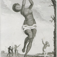 Esclave Samboe, déchirée de coups de fouet