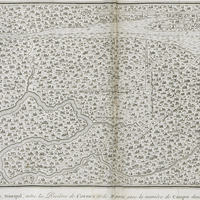 Plan du Champ de Bataille, Principal, entre les Rivières de Cottica et de Maroni, avec la manière…