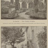 Le Paraclet, Cour d'entrée et cloître & Jardin fermé du Noviciat
