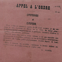 Appel à l'ordre