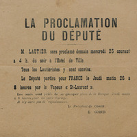 La proclamation du député