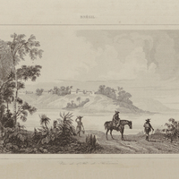 Vue de l'ile de Tamaraca  qd'après une gouache du XVII siècle