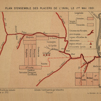 Plan d'ensemble des placers de l'Inini, le 1er mai 1901