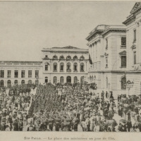 Sao Paulo - La place des ministères un jour de fête