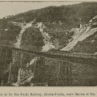 Chemin de fer Sao Paulo Railway, Grotta Funda, entre Santos et Sao Paulo