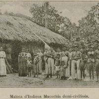 Maloca d'indiens Mauchis demi-civilisés