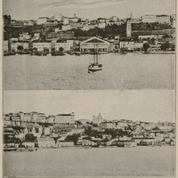 Bahia - Deux aspects de la ville vue du port