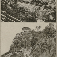Rio de Janeiro - Accension du Corcovado. Le pont du sylvestre et le Chapeo do Sol