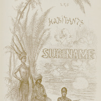 Tableau qui se trouvait à l'extérieur de la Rotonde des Habitants de Suriname à l'exposition d…