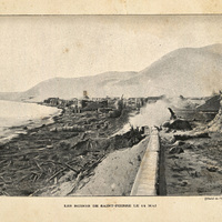 Les ruines de Saint-Pierre le 14 mai
